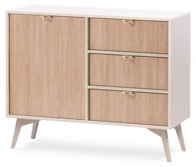 Immagine prodotto di Comodino con cassetti, modello Mandala, color sabbia beige