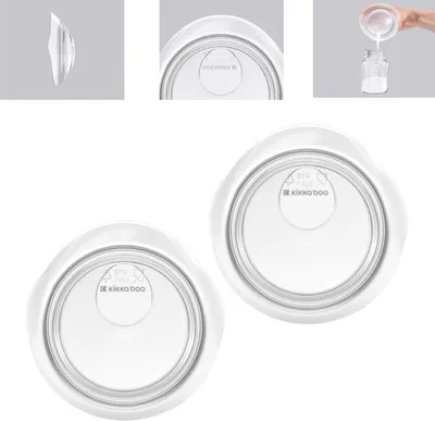 Produktbild von Kikkaboo Milchauffangschalen 2 Stück Fassungsvermögen 30 ml Muttermilchsammler weiß