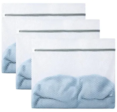 Obrázok produktu pre Sada 3 umývacích vreciek, 60x60 cm, so zipsom a plástovitou štruktúrou, vhodné do práčky