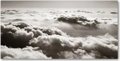 Produktbild von Tulup® Glas-Bild - 100x50 -Wandkunst - Wandbild hinter gehärtetem Sicherheitsglas  - Landschaften - Wolken - Schwarzweiß