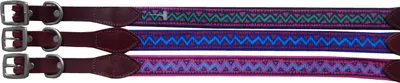 Produktbild von Hundehalsband Electra Accent  Leder/Nylon, 2,5 cm breit  Halsband für Hunde  Halsband Hund in Jet & 19