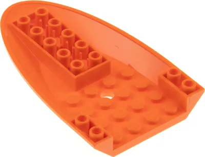 Produktbild von 1x Lego Flugzeug Rumpf Front 6x10 orange gewölbt mit 3 Löchern 6039544 87611