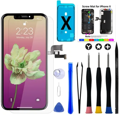 Produktbild von Display für iPhone X Bildschirm 5,8" FHD COF LCD Touch Digitizer Ersatz
