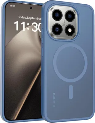 Obrázek produktu pro Magnetické pouzdro pro Xiaomi 15T, kompatibilní s MagSafe, matná průsvitná zadní strana, odolné proti nárazům Tmavě modrá