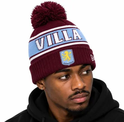Imagen del producto de Gorro de invierno para hombre NEW ERA, modelo Knit Medium Sport Cuff, del equipo Aston Villa - Talla única