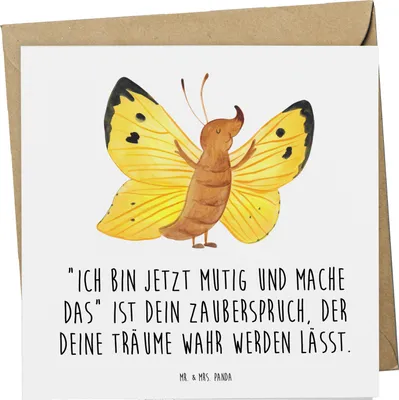 Produktbild von Mr. & Mrs. Panda Grußkarte Mutig zu sich selbst stehen - Weiß - Geschenk, anlasskarte, faltkarte, Authentizität, Selbstvertrauen, Vertrauem, Trost, doppelkarte