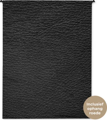 Produktbild von MuchoWow® Wandteppich Wandbehang Leder - Lederoptik - Schwarz - Grau 150x200 cm Tapisserie Dekoration Wandtuch - Wandaufhängung - Moderner
