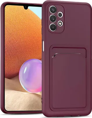 Produktbild von Conie Schutzhülle für Samsung Galaxy A13 4G mit Kartenfach Tasche Case Cover Bumper Silikon Hülle in Lila