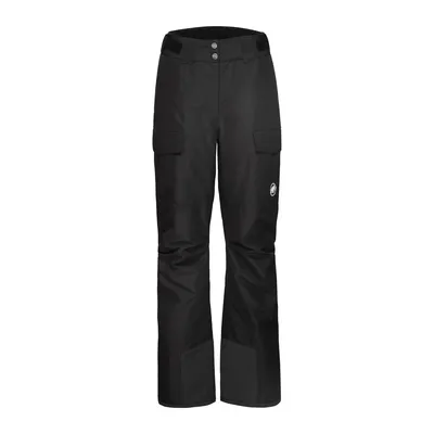 Schwarze Thermohose für Damen von Mammut; Modell Fall Line HS; mit Taschen und geradem Schnitt.
