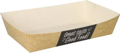 Produktbild von 50 Papstar Pommes-Frites-Trays pure 3,8 cm x 8,5 cm x 15,5 cm Good Food extra groß 86630
