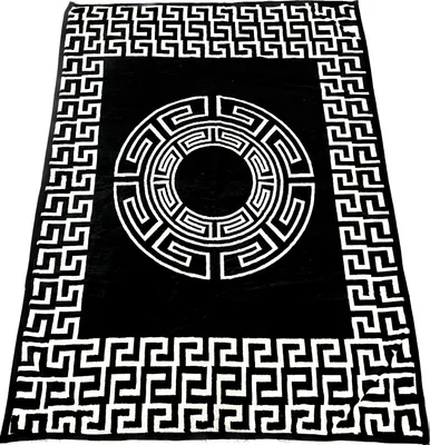 Produktbild von Almina Decke 200x240cm 2 Personen Schwarz-Weiß Muster Tagesdecke Kuscheldecke Wohndecke Fleecedecke Bettdecke Motiv 1