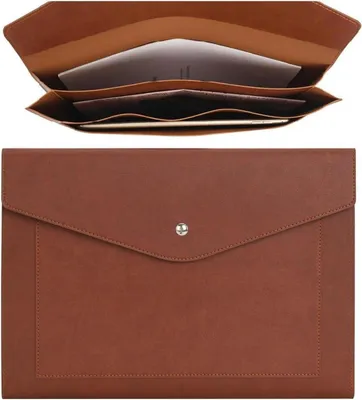 Image de Wason Porte-documents A4 Cuir Extensible Voyage Marron Foncé