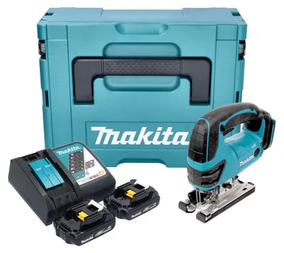 Image de Makita DJV 180 RYXJ Scie sauteuse sans fil 18 V 135 mm + 2x batterie 1,5 Ah + chargeur + Makpac