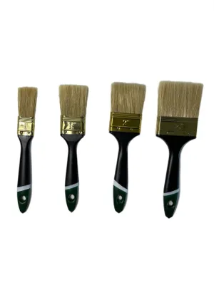 Produktbild von 12 tlg Set Profi Flachpinsel 25/38/50/63 mm je 3 Lackpinsel Pinsel Malerpinsel