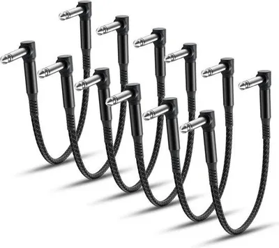 Obrázek produktu pro Kabel pro kytarové efekty, 90 stupňů, 6 žil, 15 cm