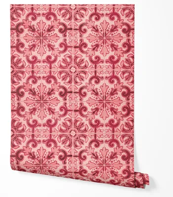 Zdjęcie produktu dla Tapeta Samoprzylepna Kafelki Czerwone Linie Wzory Do Kuchni Jadalni Biura 2.5m x 0.5m
