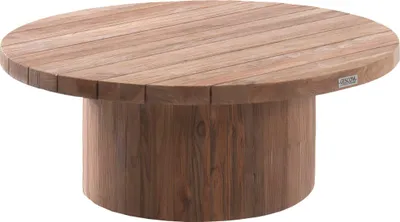 Image de Table basse de jardin Noah Gescova - Teck - Ø92 x 34 cm - Marron
