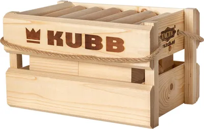 Produktbild von Tactic Kubb Outdoor-Spiel in Holzkiste - Schwedisches Wurfspiel für draußen