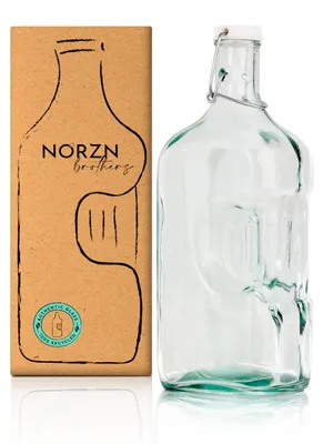 Image de Bouteille en verre de 2 litres avec bouchon – 100 % verre recyclé