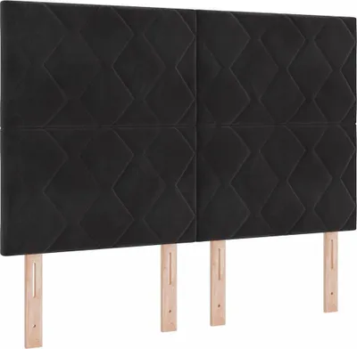Produktbild von vidaXL Kopfteil Schwarz 144 cm Samt