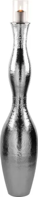 Produktbild von Fink CARUS, Vase, Bodenleuchter, Aluminium, vernickelt, Edelstahl, poliert, gehämmert, silber, H. 135 cm, D. 30 cm 144162
