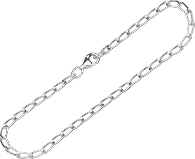 Produktbild von NKlaus 26cm Fußkette 925 Silber Langpanzerkette 1,1mm breite Damen Fußgliederkette 14612