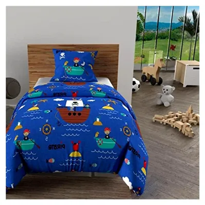 Produktbild von Bettbezug-Set 140x200 cm in Piratenblau, 100% Baumwolle