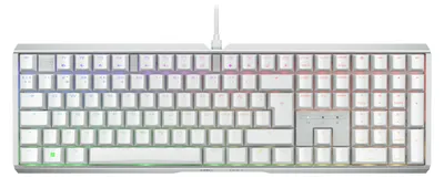 Image de Clavier de jeu blanc - Mécanique, commutateurs MX2A RED - Éclairage RGB - Boîtier en aluminium - Connecteur USB-A