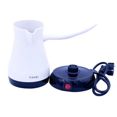 Produktbild von Zeybeks Kaffeekocher, Mokkakocher, Cezve, Weiß, 0,5 L, 800W + 360 Grad drehbar