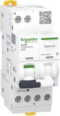 Produktbild von SCHNEIDER ELECTRIC Brandschutzschalter AFDD 1P+N, 16A, B 1 Stück
