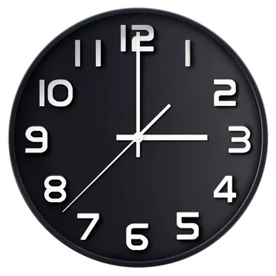 Wanduhr 30 cm, stumm, 3D-Ziffern, Retro, für Wohnzimmer, Büro
