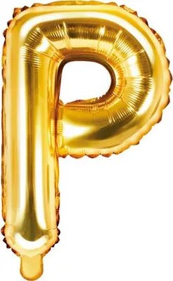 Immagine prodotto di Palloncino in foil lettera "P", 35 cm, oro (1 scatola / 50 pezzi)