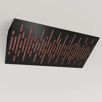 Produktbild von 2er-Pack – Schmale akustische Eck-Bassfalle mit Samtstoff | 23x50x10 cm |Reflexion - Schalldämmung | [WAVE (Horizont) - Schwarz |Rosa]