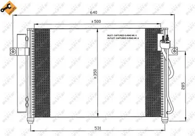 Obrázok produktu pre Kondenzátor, klimatizačný systém NRF 35630