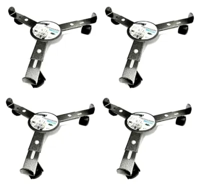 Produktbild von 4x Pflanzenroller Metall Rund Verstellbar Ø 25 – 30 cm 3 Rollen Blumenroller