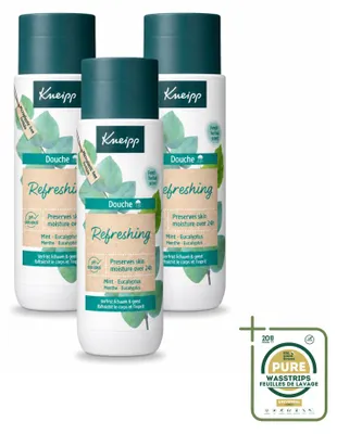 Productafbeelding van 3 x Kneipp Douchegel Verfrissend - Munt en Eucalyptus - 200 ml - Voordeelverpakking - 3 stuks