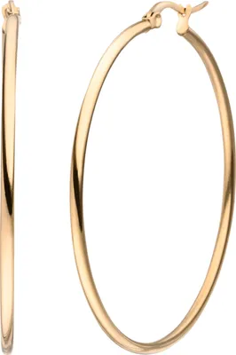 Produktbild von Creolen Edelstahl roségoldfarben beschichtet Ohrringe 50 mm