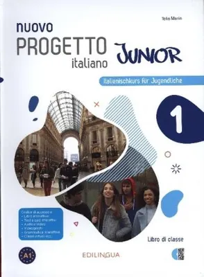 Obrázek produktu pro italský projekt pro mladší žáky. Učebnice (Lehrbuch) s audio-CD a videem
