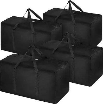 Imagen del producto de Unyqoos® - Juego de 4 maletas de viaje plegables de gran tamaño – 96 L (80 x 30 x 40 cm), fabricadas en tejido Oxford 600D impermeable, resistente al desgarro y a los rayos UV, color , para hombre y mujer