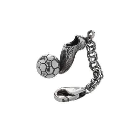 Produktbild von Schlüsselanhänger 925 Sterlingsilber auf Königskette 4cm Fußball Schuh 7,5g 6159