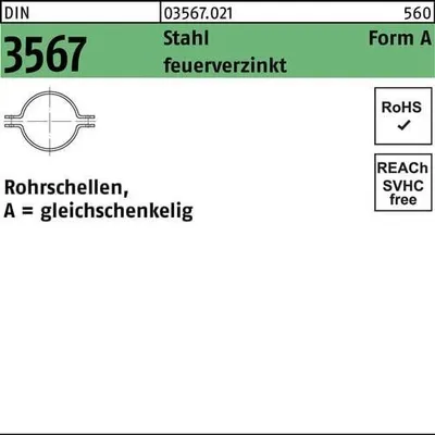 Produktbild von Reyher  Rohrschellen DIN 3567 St. A 115 NW 100 tZn (10 Stück)