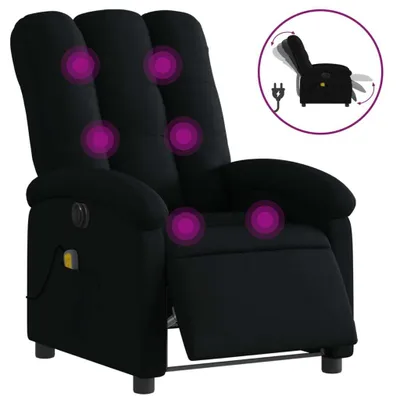 Obrázok produktu pre vidaXL Masážne kreslo Electric Black Fabric