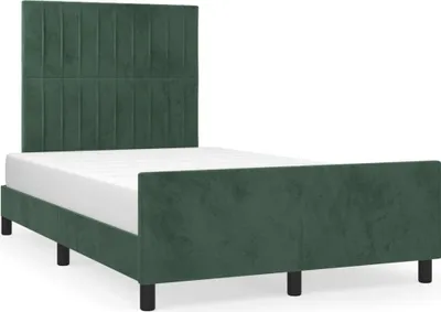 Produktbild von vidaXL Bettgestell ohne Matratze Dunkelgrün 120x200 cm Samt