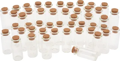 Produktbild von VBS XXL Glasröhrchen mit Korken "5 cm", 48 Stück
