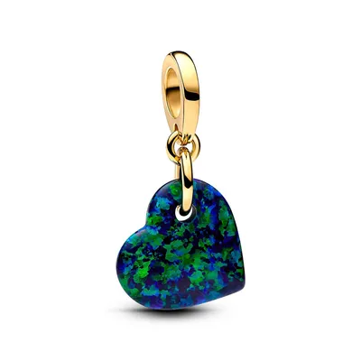 Produktbild von Pandora Schillerndes Grünes Herz Charm-Anhänger 763348C01 Anhänger