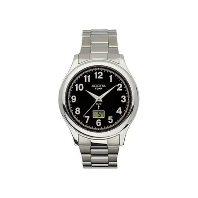 Produktbild von ADORA Funk Armbanduhr Ø 40mm Datum Edelstahlgehäuse silberfarben