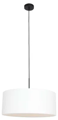 Immagine prodotto di Lampada a sospensione, tessuto bianco, nero, D 50 cm