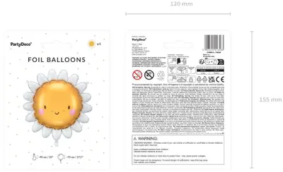 Produktbild von PartyDeco FB202, Spielzeugballon, Folie, Mehrfarbig, Abbildung, Party, Blume