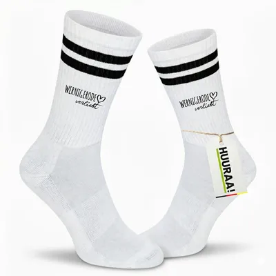 Produktbild von Huuraa Uni Socken Wernigerode verliebt 37/41 Black Baumwolle Tennissocken Geschenkidee