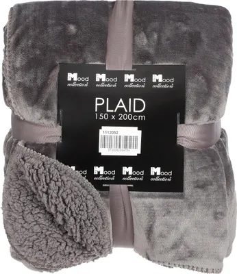 Produktbild von Mica Decorations Mardy Kuscheldecke - L200 x B150 cm - Polyester - Anthrazit